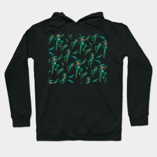 Green Charro Folklorico Dancer Pattern Hoodie